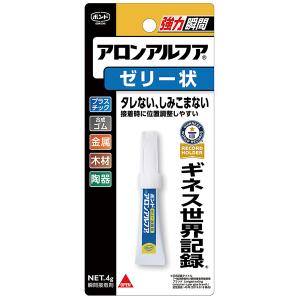 アロンアルフア ゼリー状 4g コニシ ボンド タレない しみこまない 強力 瞬間接着剤 M12｜wise-life