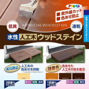 塗料 水性人工木ウッドステイン 1.8L クリ...の詳細画像1