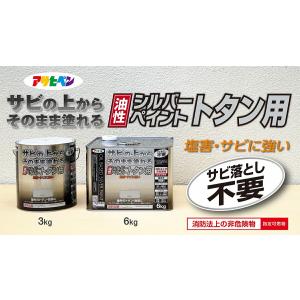塗料 油性シルバーペイント トタン用 6kg ...の詳細画像2