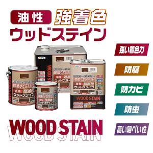 塗料 油性強着色ウッドステイン 7L マホガニ...の詳細画像1