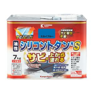 カンペハピオ（Kanpe Hapio） 塗料 油性トタン用 14L スカイブルー