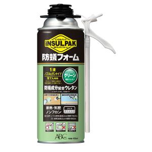 まとめ買い 6本入 インサルパック 発泡ウレタンフォーム 防蟻フォーム グリーン 435ml IBF ABC商会 充てん専用 硬質ウレタン｜wise-life