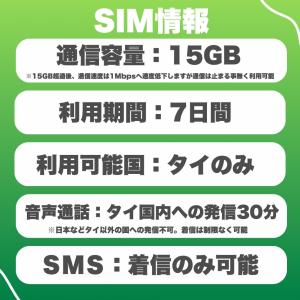 【タイeSIM】タイAIS sim 利用期間7...の詳細画像5