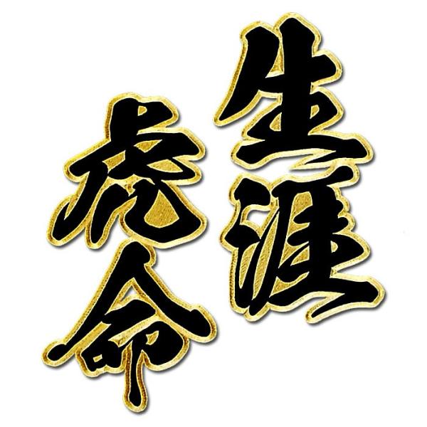 阪神タイガース二文字合成ワッペン生涯虎命（大）mo