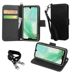 (ストラップ2種付) wisers スマホケース AQUOS R2 Compact Softbank 803SH 専用 手帳型 シャープ スマートフォン スマホ ケース カバー  全6色