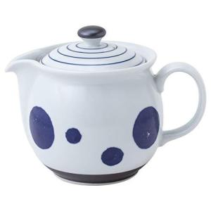 西海陶器 波佐見焼 ナイス ポット 急須 丸紋ライン スーパー ステンレス 茶こし付 450 ml ...