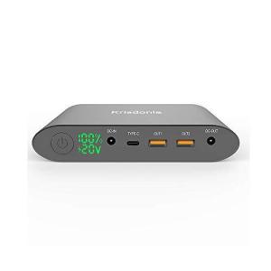 Krisdonia PSE認証済 モバイルバッテリー 大容量 25000mAh 28種DCプラグ + USB QC3.0 QC2.0 PD 急速充電対応 20V 19.5V 19V 16V 12V 9