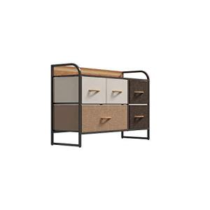 YBYA  ファブリックチェスト 大容量 スチールフレーム 木天板 布製チェスト 変形にくい収納ボックス 小