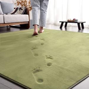 AICOMRI ラグ カーペット 北欧 洗える 130×185 ラグマット 1.5畳 低反発 滑り止め付 防ダニ 抗菌 防音 厚手 防ダニ ?