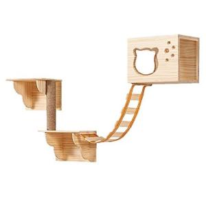 Bonarca キャットウォーク 5点セット 壁付け 猫 猫用 ハウス ステップ 爪とぎ はしご 棚 吊り橋 遊び場 BCW-05S