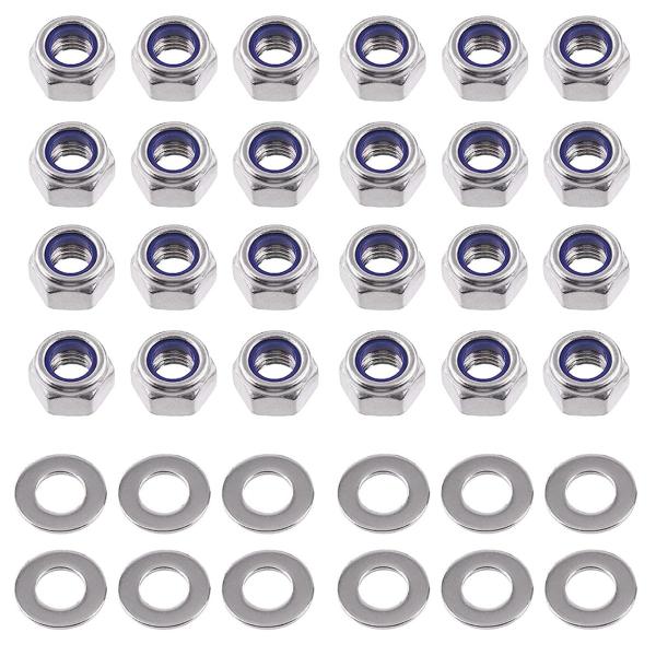 Aurooooa 50個入 M6 六角ロックナット ナイロン ロック ナット 高さ6mm 六角幅10...