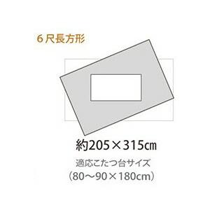 【メーカー直送】イケヒコ こたつ掛け布団 長方...の詳細画像1