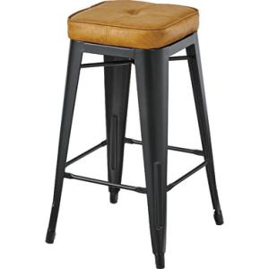 AZUMAYA(東谷) スタッキング ハイスツール スチール ソフトレザー キャメル｜PC-252C...