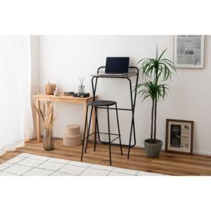 AZUMAYA(東谷)  フォールディングハイデスク ブラック スタンディングデスク 折りたたみ 省...