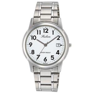 [シチズン Q&Q] 腕時計 アナログ 防水 日付 メタルバンド D010-204 メンズ ホワイト