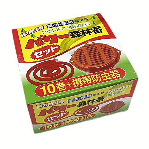 コダマ パワー森林香 10巻 携帯防虫器セット 屋外専用 アウトドア・農作業