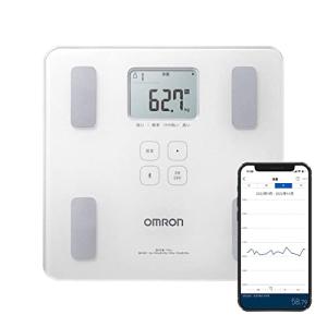 オムロン 体重 体組成計 HBF-230T-SW スマホ連動 体脂肪率 BMI 骨格筋率 OMRON connect対応 自動認識 シャイニーホワイト