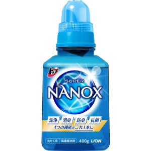 トップ ナノックス(NANOX)トップ スーパーナノックス 蛍光剤・シリコーン無添加 高濃度 洗濯洗剤 液体 本体 400g