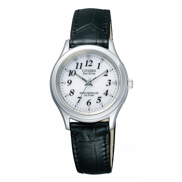 [CITIZEN] 腕時計 シチズン 電波ソーラー 防水 シンプル 白 ホワイト 黒 KL9-313...