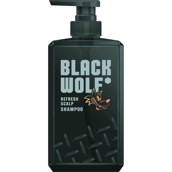 BLACK WOLF(ブラックウルフ) リフレッシュ スカルプシャンプー380mL 黒髪を根元からリ...