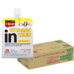 inゼリー マルチビタミン カロリーゼロ パイナップル味 (180g×36個) 栄養補助ゼリー カロリー0kcal 糖類ゼロ 1日分のビタミン12種類｜wisterialal