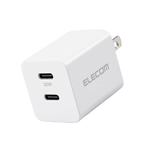 エレコム(ELECOM) 充電器 Type-C 2ポート USB PD対応 20W 2台同時充電 折...
