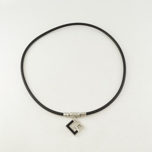 コラントッテ TAO ネックレス AURA USED品 Colantotte 磁気 シルバー×ブラッ...