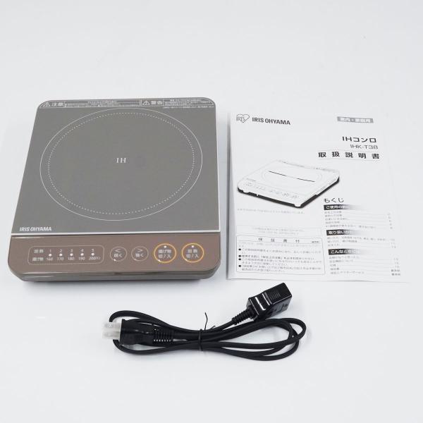 IHコンロ 新品 アイリスオーヤマ IHK-T38 卓上コンロ 2021年製 ブラウン 家電 V96...