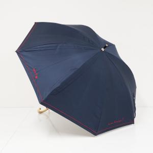 完全遮光折日傘 芦屋ロサブラン USED美品 3段折 プレーン ネイビー