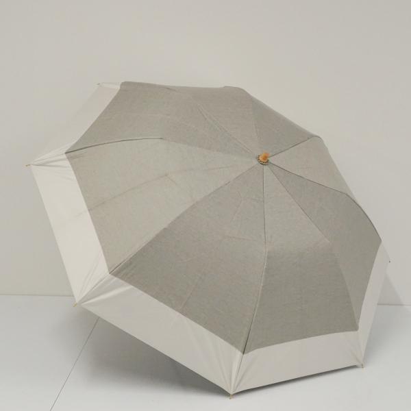 折りたたみ日傘 SOLSHADE ソルシェード USED品 晴雨兼用 遮光 UVカット 杢グレージュ...