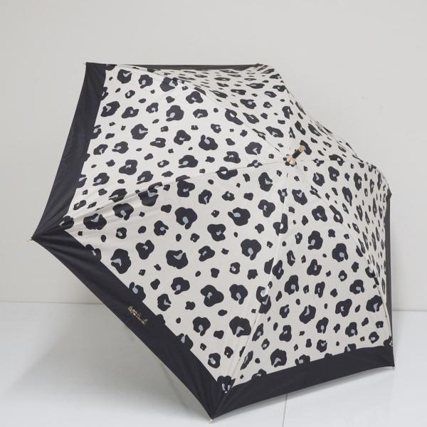 晴雨兼用日傘 agnes b. アニエスベー USED美品 ヒョウ柄 レオパード 手開き式 ロゴ ブ...