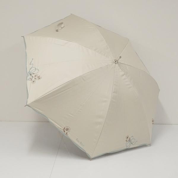 晴雨兼用日傘  NINA RICCI ニナリッチ USED美品 ロゴ フラワー 刺繍 遮光 遮熱 U...