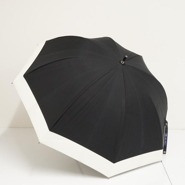 完全遮光日傘 芦屋ロサブラン USED品 ショートサイズ コンビ ブラック アイボリー UVカット ...