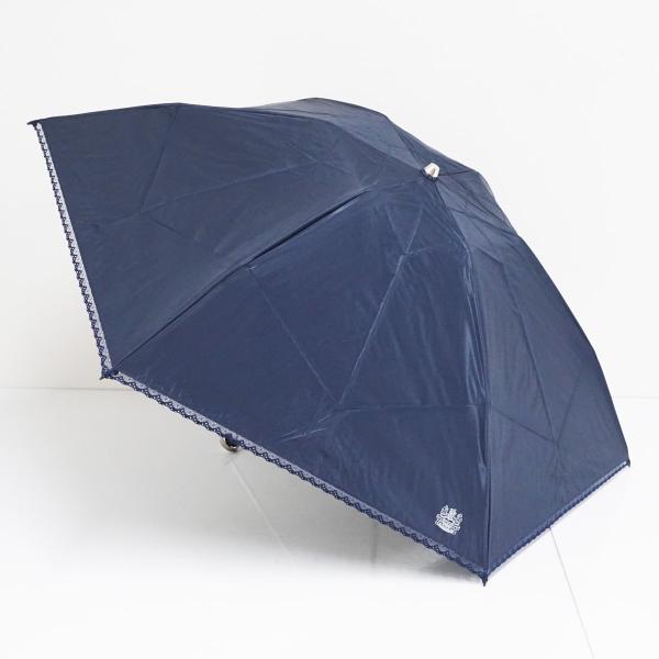 折りたたみ日傘 Aquascutum アクアスキュータム USED品 晴雨兼用 エンブレムプリント ...