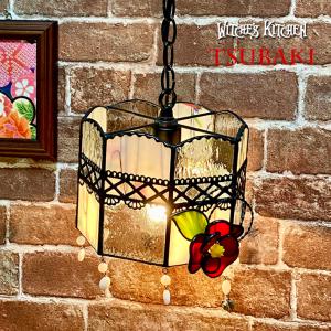 ステンドグラス ランプ 猫のペンダントライト 照明 おしゃれ Azuki