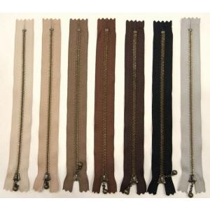 メール便(200円)対応/玉付きファスナー１２ｃｍいぶし（全7色）