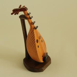 手作り 木製　ミニチュア　雑貨　1点もの　楽器　琵琶｜with-leaf