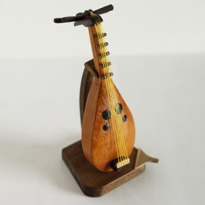 手作り 木製　ミニチュア　雑貨　1点もの　楽器　琵琶｜with-leaf