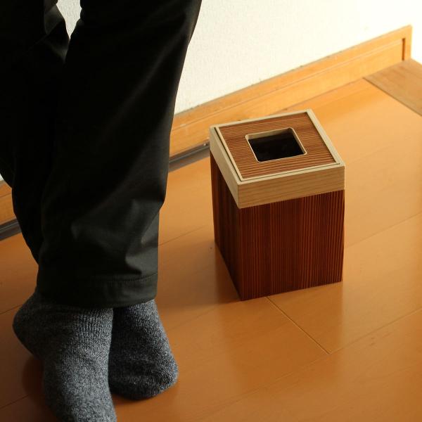 ゴミ箱　ダストボックス　手作り 木製　1点もの　コンパクトサイズ　
