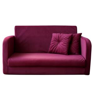 ソファーベッド 2人掛け ベルベット調 折りた...の詳細画像1