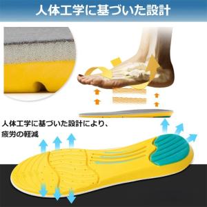 インソール 衝撃吸収 中敷き 疲れにくい スニ...の詳細画像5