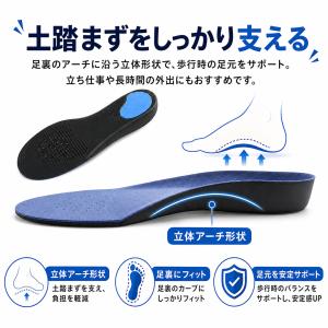 インソール アーチサポート 偏平足 土踏まず ...の詳細画像3