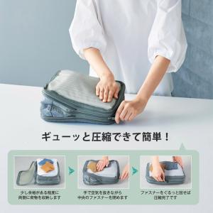 トラベルポーチ 圧縮 おしゃれ 圧縮袋 衣類 ...の詳細画像2