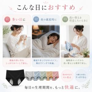 サニタリーショーツ 3枚セット 防水布付きショ...の詳細画像1