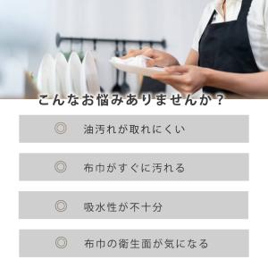 油汚れクロス キッチンクロス 6枚セット 吸水...の詳細画像2