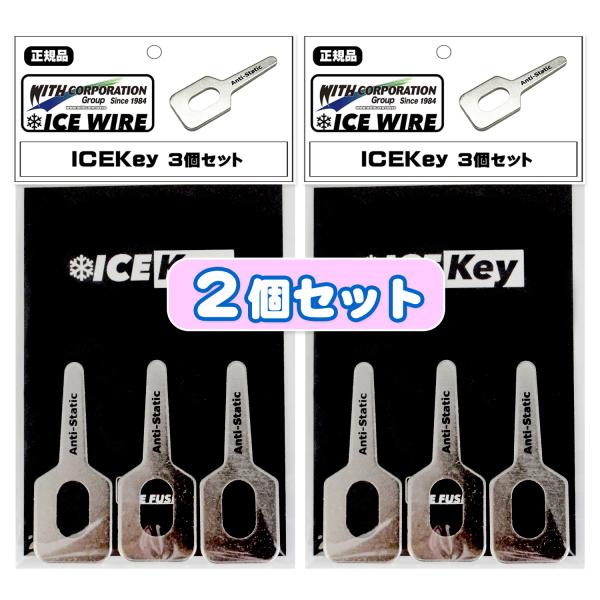 ICE KEY アイスキー 2個セット (6枚) 静電気除去 静電気対策 放電 帯電防止 ワッシャー...