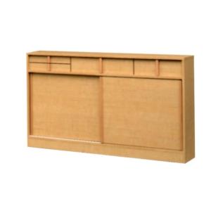 カウンター下収納 奥行き30cm 幅150cm 薄型 リビング収納 キッチン収納 キャビネット 引き戸 国産 日本製 天然木 完成品 ラブミー 爆買