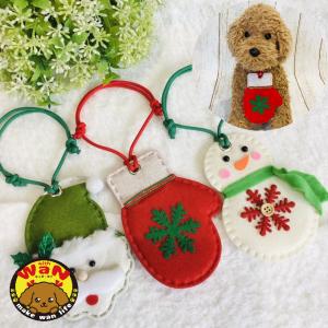 犬 クリスマスチョーカー ハンドメイド クリスマス サンタクロース スノーマン 手袋 イベント 猫 服 アクセサリー チョーカー withwan