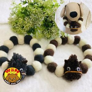 犬 2026 午年 ボンボンチョーカー ハンドメイド 馬 うま チョーカー ボールネックレス ぽんぽん 首輪 アクセサリー withwan 爆買