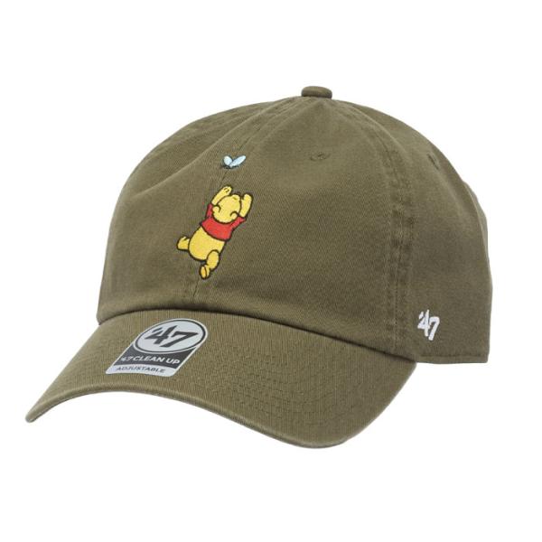 47 キャップ クリーンナップ Disney ウィニー・ザ・プー カーキ CLEAN UP キャップ...